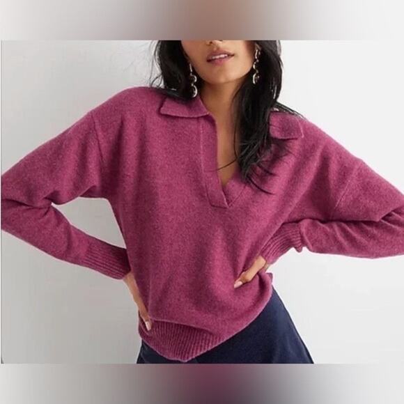 Abercrombie & Fitch Sweaters - Abercrombie & Fitch Pullover Polo Collar Boxy Sweater | Womens Size S Small
